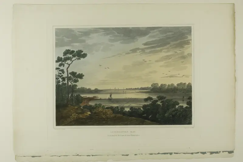 Lynnhaven Bay, plate one of the second number of Picturesque Views of American Scenery Wall Art by John Hill - High-Resolution Digital Print