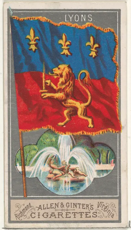 Lyons, from the City Flags series (N6) for Allen & Ginter Cigarettes Brands Wall Art by Allen & Ginter - High-Resolution Digital Print