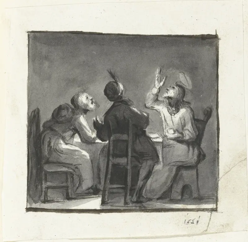 Maaltijd te Emmaüs Wall Art by Moses ter Borch - High-Resolution Digital Print