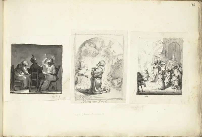 Maaltijd te Emmaüs, Heilige Hieronymus en de Presentatie in de tempel Wall Art by Unknown - High-Resolution Digital Print