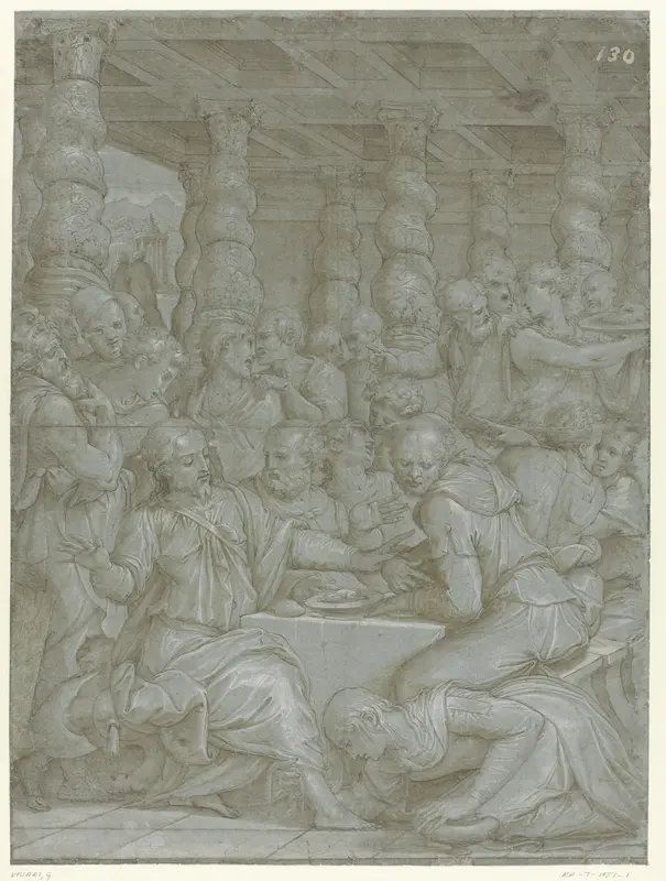 Maaltijd ten huize van Simon de Leviet Wall Art by Giorgio Vasari - High-Resolution Digital Print