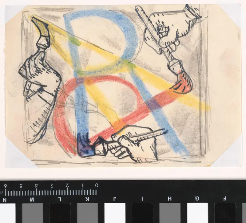 Maandblad Verf en Kunst van P.A. Regnault (ontwerp in kleur) Wall Art by Leo Gestel - High-Resolution Digital Print