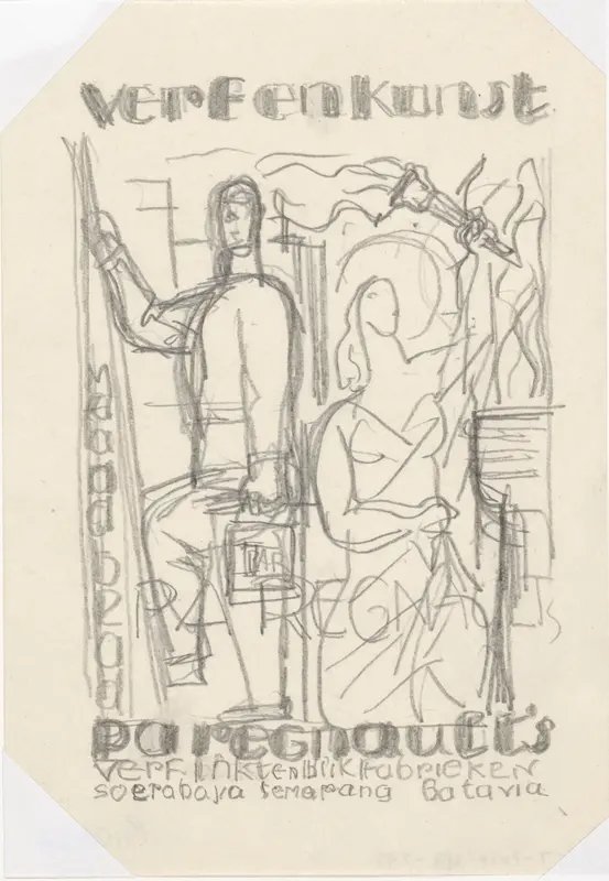 Maandblad Verf en Kunst van P.A. Regnault (ontwerp) Wall Art by Leo Gestel - High-Resolution Digital Print