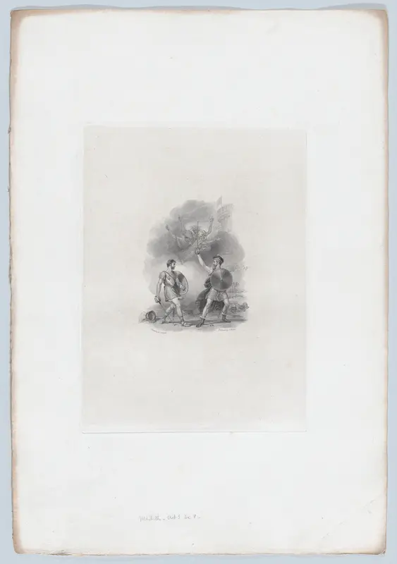 Macbeth and Macduff (Shakespeare, Macbeth, Act 5, Scene 8) Wall Art by Joseph Phelps - High-Resolution Digital Print