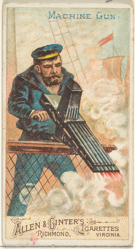 Machine Gun, from the Arms of All Nations series (N3) for Allen & Ginter Cigarettes Brands Wall Art by Allen & Ginter - High-Resolution Digital Print