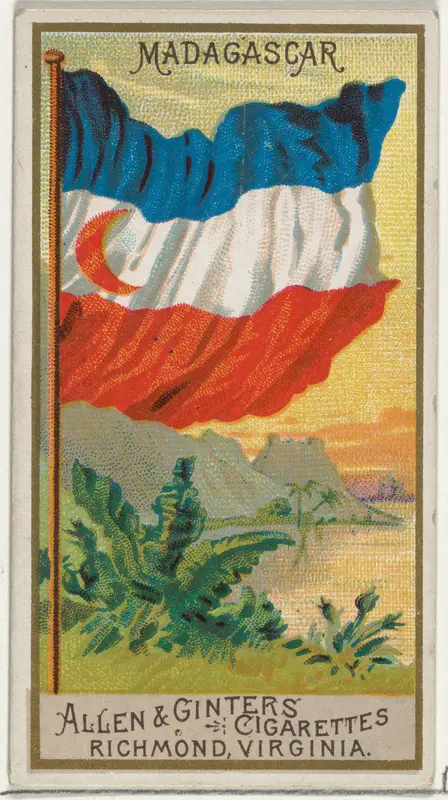 Madagascar, from Flags of All Nations, Series 2 (N10) for Allen & Ginter Cigarettes Brands Wall Art by Allen & Ginter - High-Resolution Digital Print