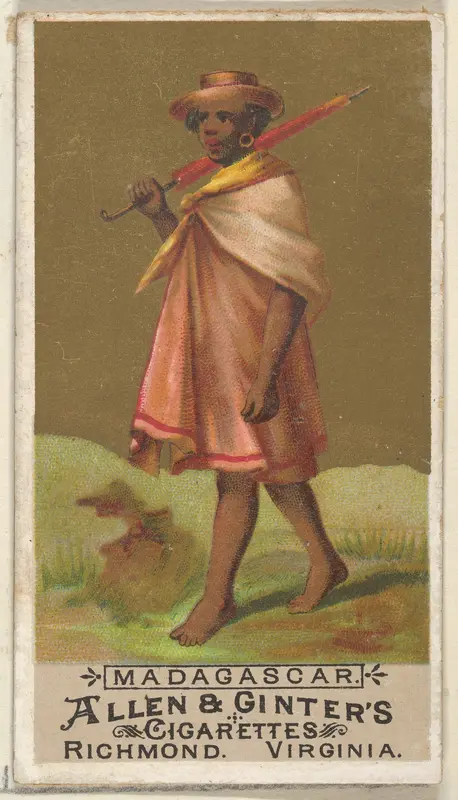 Madagascar, from the Natives in Costume series (N16) for Allen & Ginter Cigarettes Brands Wall Art by Allen & Ginter - High-Resolution Digital Print