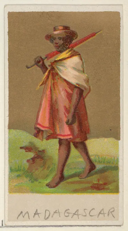 Madagascar, from the Natives in Costume series (N16), Teofani Issue, for Allen & Ginter Cigarettes Brands Wall Art by Allen & Ginter - High-Resolution Digital Print