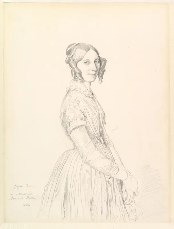 Madame Armand Bertin, née Marie-Anne-Cécile Dollfuss Wall Art by Jean Auguste Dominique Ingres - High-Resolution Digital Print