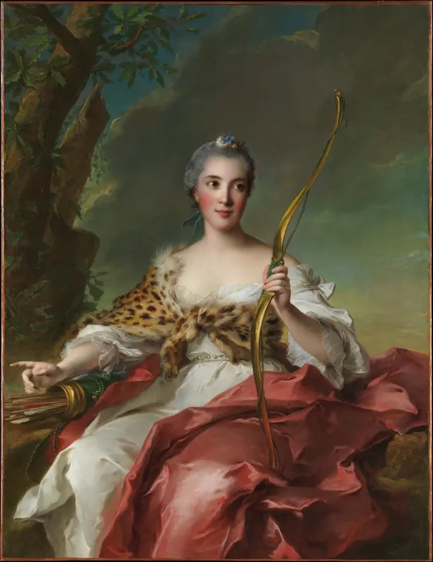 Madame Bergeret de Frouville as Diana Wall Art by Jean Marc Nattier - High-Resolution Digital Print