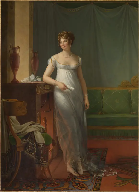 Madame Charles Maurice de Talleyrand Périgord (1761–1835) Wall Art by baron François Gérard - High-Resolution Digital Print