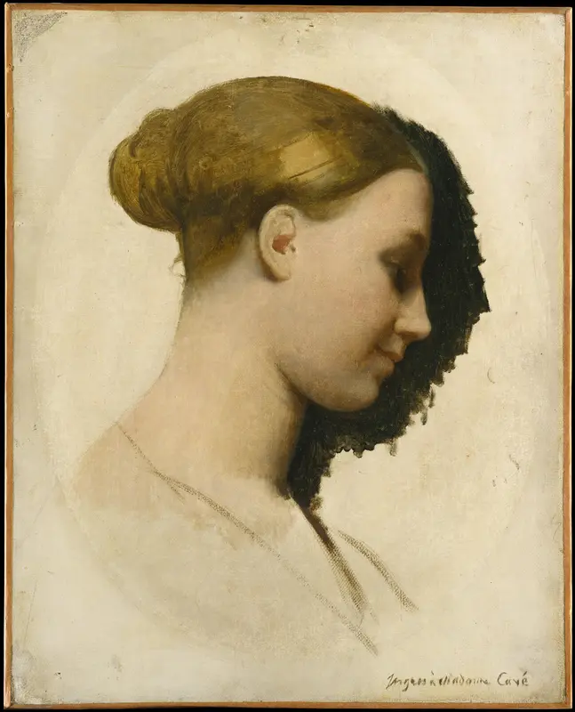 Madame Edmond Cavé (Marie-Elisabeth Blavot, ca. 1806–1883) Wall Art by Jean Auguste Dominique Ingres - High-Resolution Digital Print