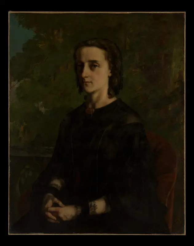 Madame Frederic Breyer (Fanny Hélène Van Bruyssel, 1830–1894) Wall Art by Gustave Courbet - High-Resolution Digital Print