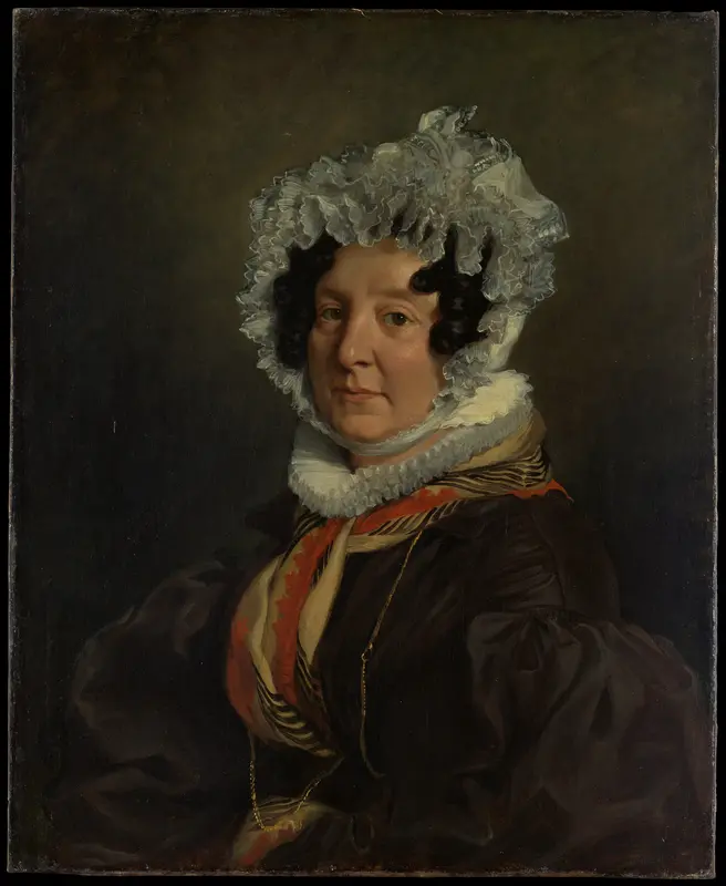 Madame Henri François Riesener (Félicité Longrois, 1786–1847) Wall Art by Eugène Delacroix - High-Resolution Digital Print