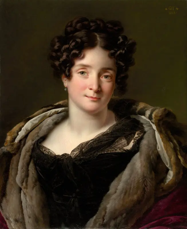 Madame Jacques-Louis-Étienne Reizet (Colette-Désirée-Thérèse Godefroy, 1782–1850) Wall Art by Anne Louis Girodet-Trioson - High-Resolution Digital Print