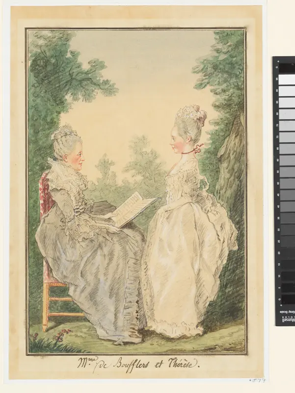 Madame la Comtesse de Boufflers and Thérèse Wall Art by Louis de Carmontelle - High-Resolution Digital Print