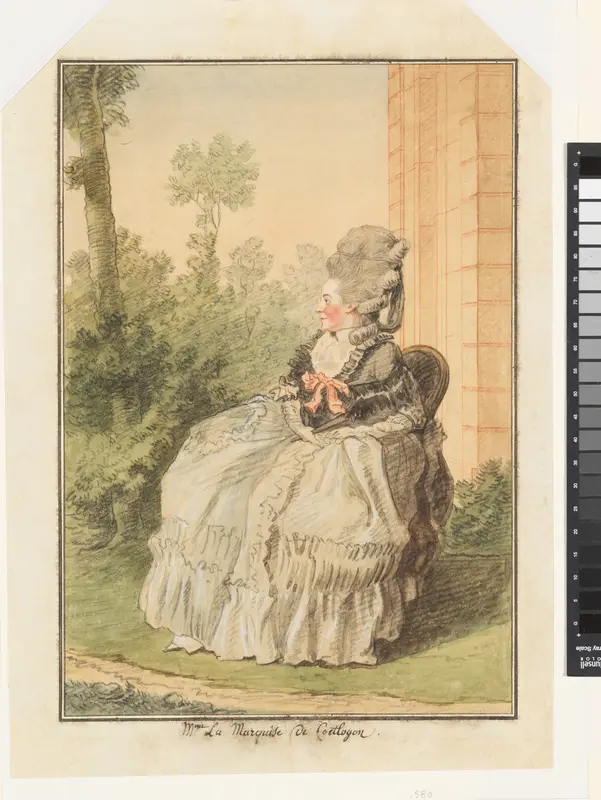 Madame la Marquise de Coëtlogon Wall Art by Louis de Carmontelle - High-Resolution Digital Print