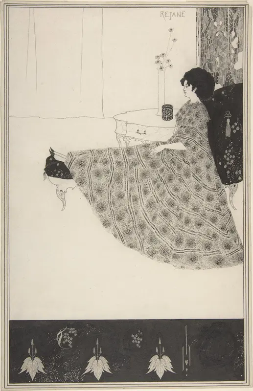 Madame Réjane Wall Art by Aubrey Vincent Beardsley - High-Resolution Digital Print