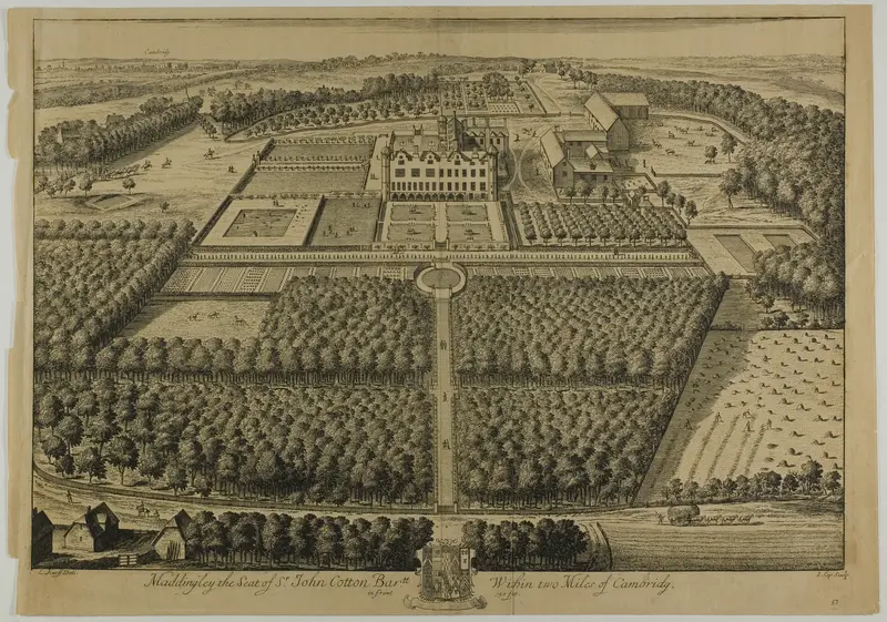 Maddingley, plate 57 from Britannia Illustrata Wall Art by Johannes Kip - High-Resolution Digital Print