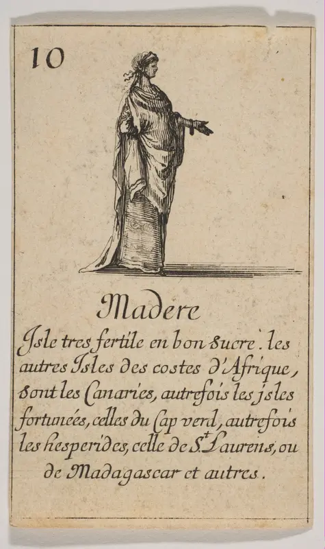 Madere, from "Jeu de la Géographie" Wall Art by Stefano della Bella - High-Resolution Digital Print