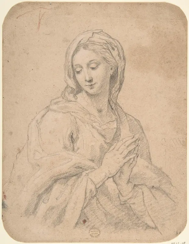 Madonna Wall Art by Anonymous, Italian, Roman-Bolognese, 17th century - High-Resolution Digital Print