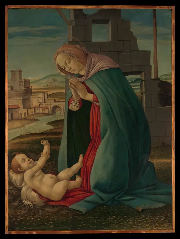 Madonna Adoring the Child Wall Art by Botticelli (Alessandro di Mariano Filipepi) - High-Resolution Digital Print