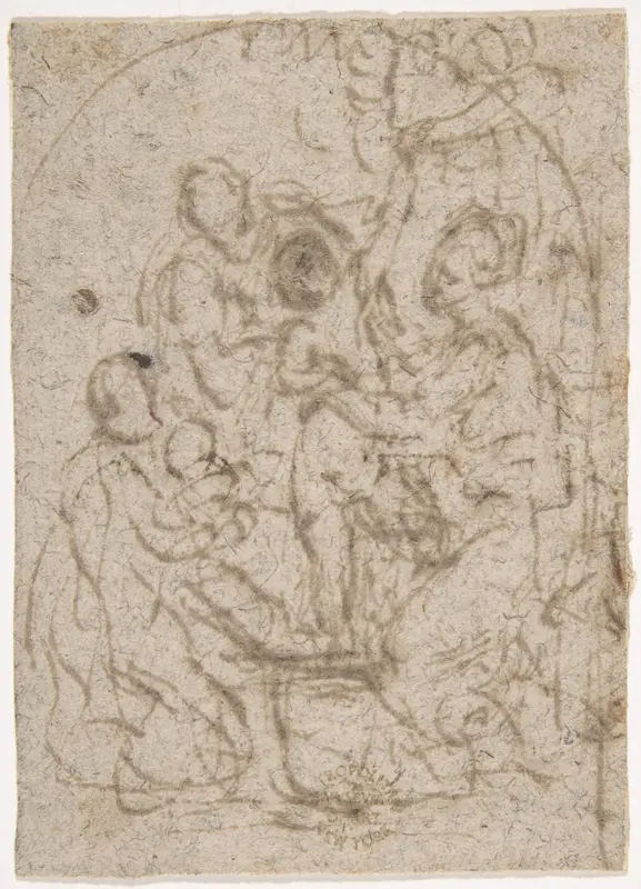 Madonna and a Group of Saints Wall Art by Anonymous, Italian, 16th century - High-Resolution Digital Print