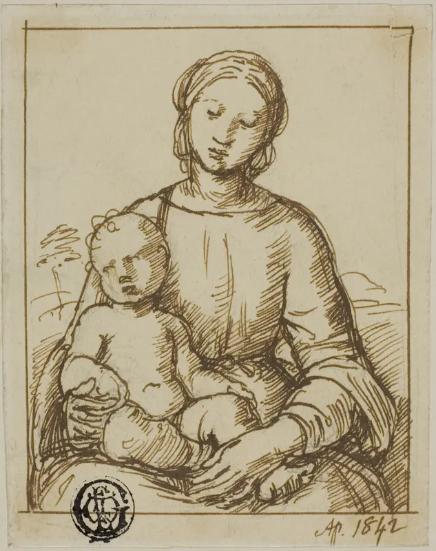 Madonna and Child Wall Art by Style of Raphael - High-Resolution Digital Print