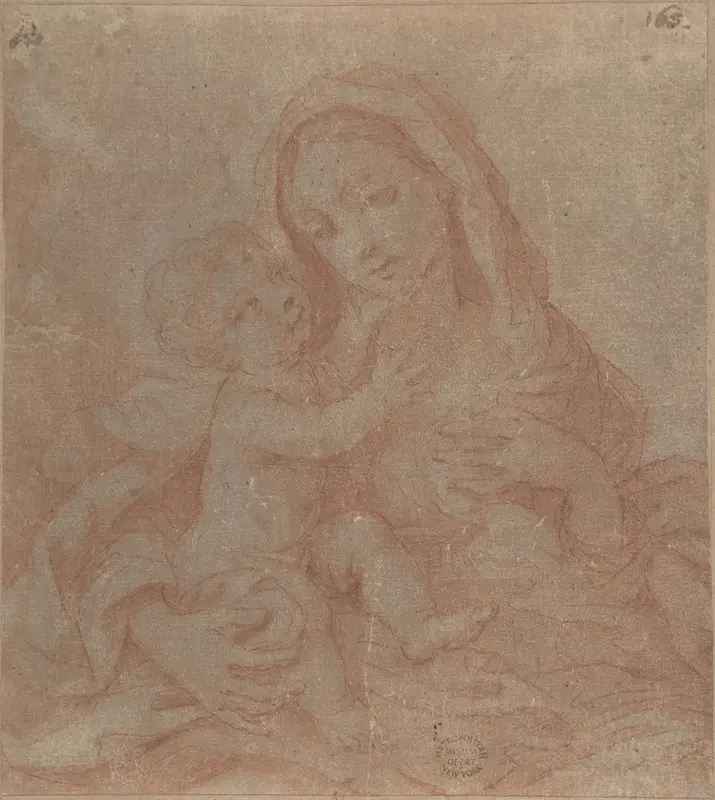 Madonna and Child Wall Art by Anonymous, Italian, Roman-Bolognese, 17th century - High-Resolution Digital Print