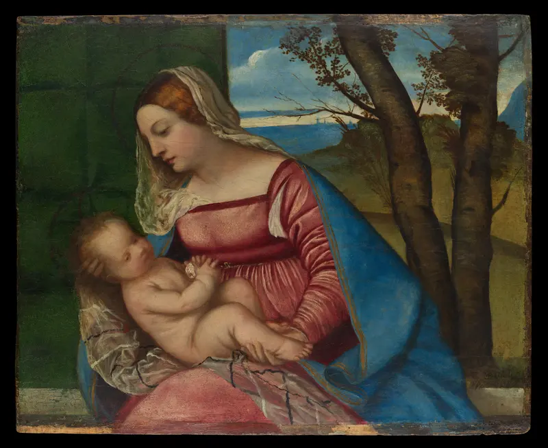 Madonna and Child Wall Art by Titian (Tiziano Vecellio) - High-Resolution Digital Print