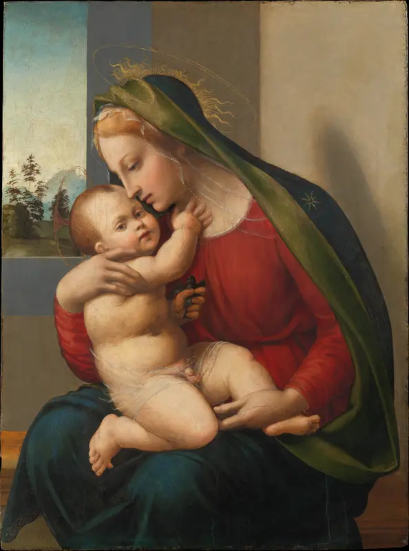 Madonna and Child Wall Art by Francesco Granacci (Francesco di Andrea di Marco) - High-Resolution Digital Print