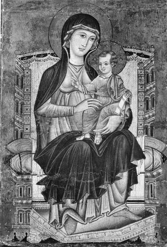 Madonna and Child Enthroned Wall Art by Italian (Florentine) Painter - High-Resolution Digital Print