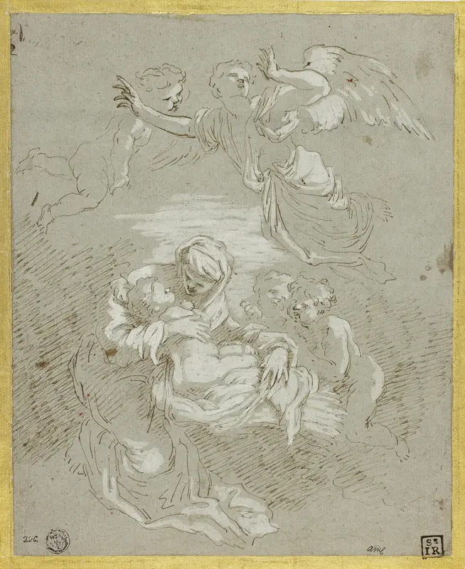 Madonna and Child with Angels Wall Art by Johann Carl Loth - High-Resolution Digital Print