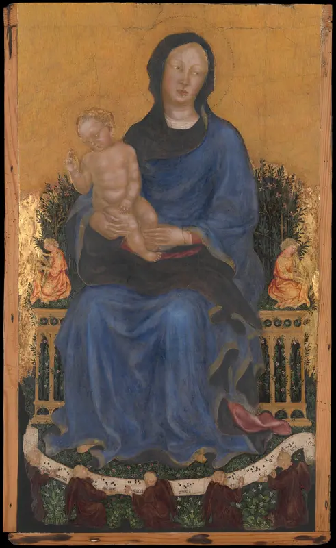Madonna and Child with Angels Wall Art by Gentile da Fabriano (Gentile di Niccolò di Giovanni di Massio) - High-Resolution Digital Print