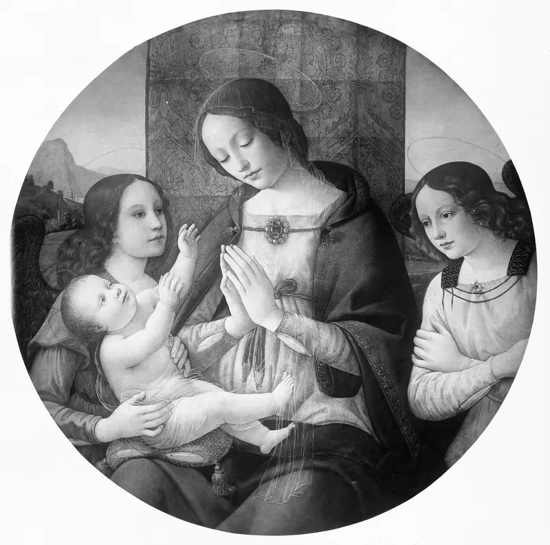 Madonna and Child with Angels Wall Art by Domenico Ghirlandaio - High-Resolution Digital Print