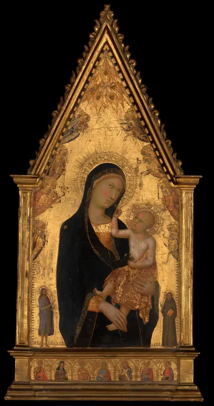 Madonna and Child with Saints and Angels Wall Art by Lippo Memmi (Filippo di Memmo) - High-Resolution Digital Print