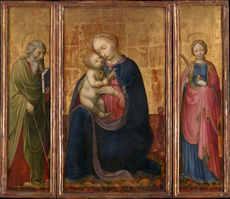 Madonna and Child with Saints Philip and Agnes Wall Art by Donato de' Bardi - High-Resolution Digital Print