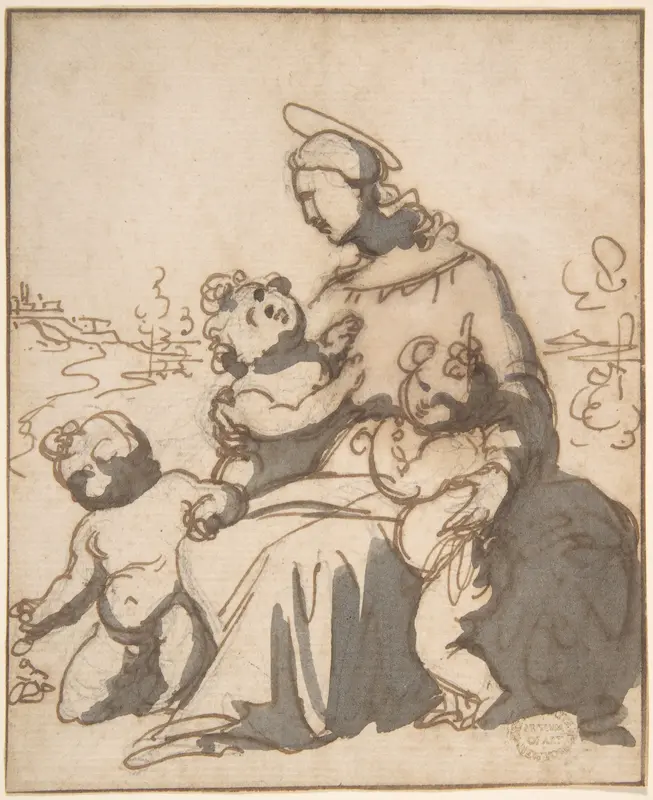 Madonna and Children Wall Art by Anonymous, Italian, 16th century - High-Resolution Digital Print