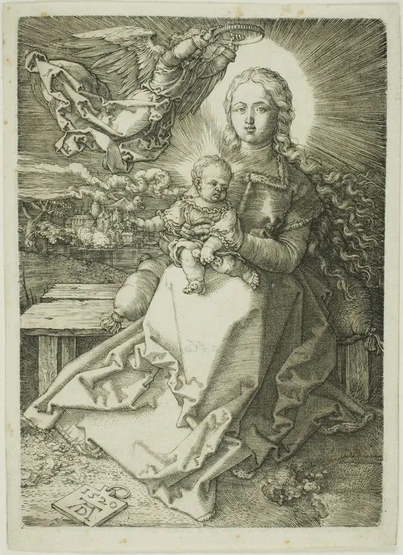 Madonna Crowned by One Angel