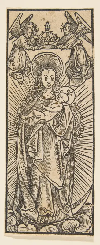 Madonna in Glory Crowned by Angels (Schr. 1111c) Wall Art by Anonymous, German - High-Resolution Digital Print