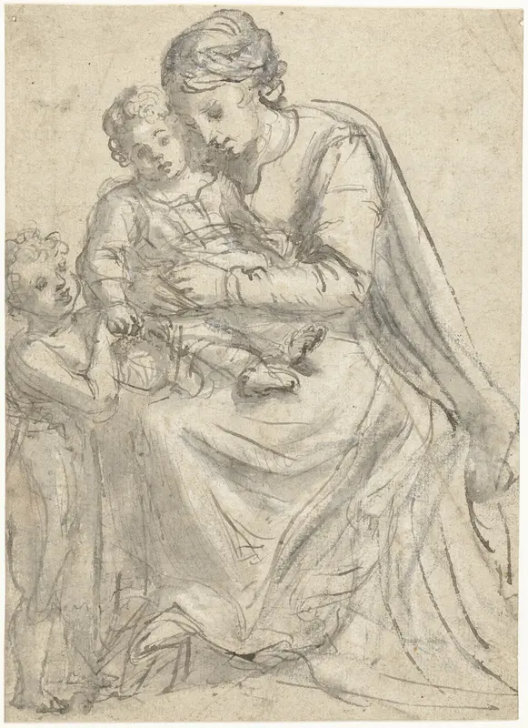 Madonna met Christuskind en Johannes-knaapje Wall Art by Lionello Spada - High-Resolution Digital Print