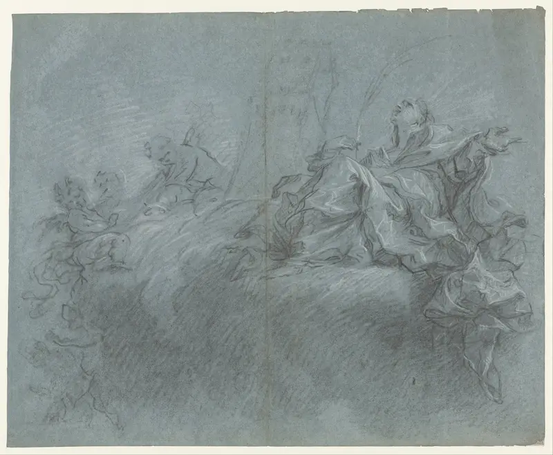 Madonna met engelen in de wolken Wall Art by Unknown - High-Resolution Digital Print