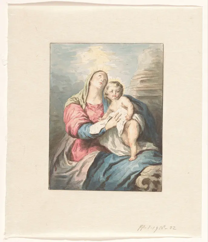 Madonna met kind Wall Art by Pieter Christoffel Wonder - High-Resolution Digital Print