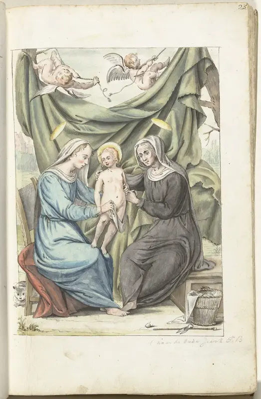 Madonna met kind en de Heilige Anna Wall Art by Gesina ter Borch - High-Resolution Digital Print