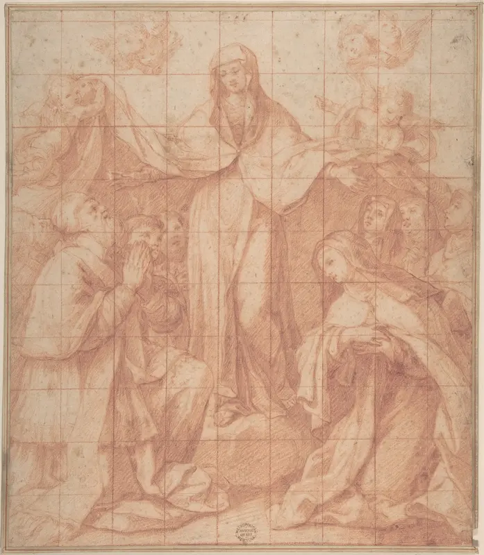 Madonna of Mercy Wall Art by Anonymous, Italian, Roman-Bolognese, 17th century - High-Resolution Digital Print