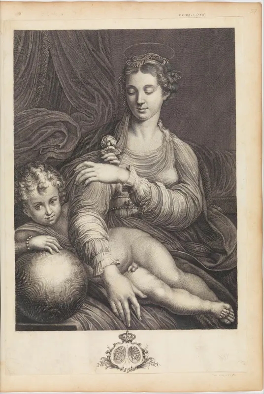 Madonna of the Rose Wall Art by Johann Christian Teucher - High-Resolution Digital Print