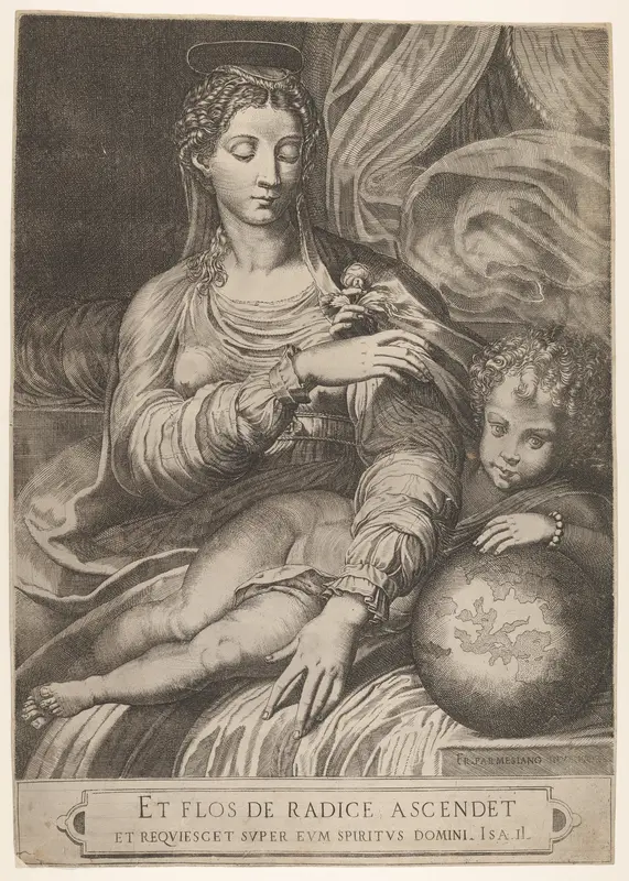 Madonna of the Rose Wall Art by Domenico Tibaldi - High-Resolution Digital Print