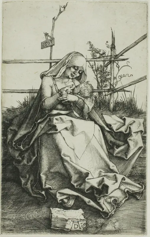 Madonna on a Grassy Bank
