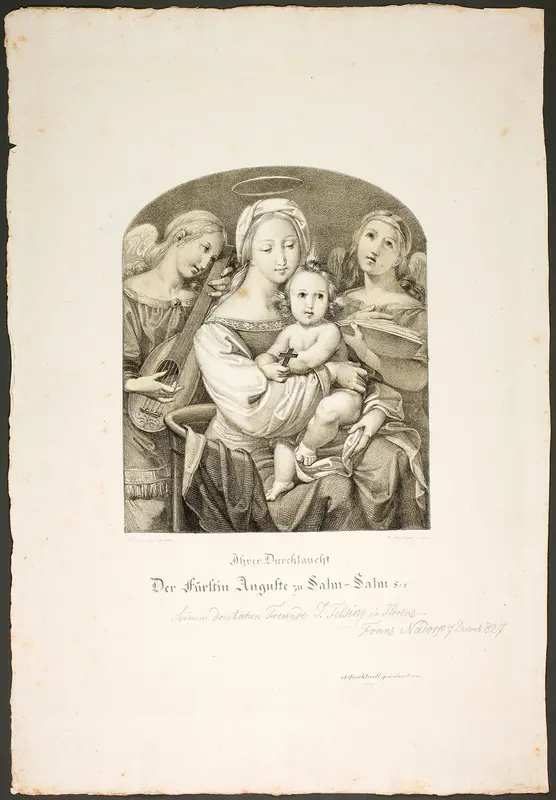 Madonna with the Christ Child Wall Art by Franz Johann Heinrich Nadorp - High-Resolution Digital Print