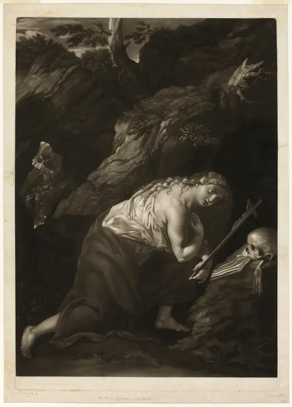 Magdalen in the Desert Wall Art by Johann Joseph Freidhoff - High-Resolution Digital Print
